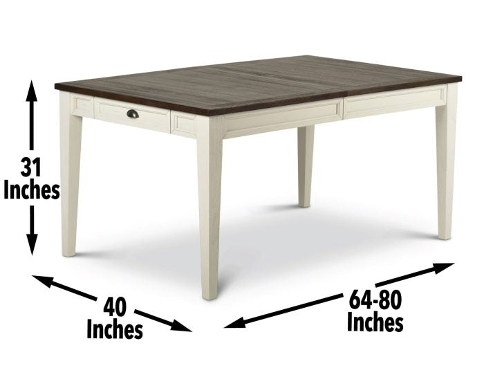 Cayla 64-80 inch Table w/16″ Leaf