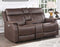 Valencia Dual-Power Leatherette Reclining Console Loveseat