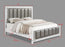 Ariane White/Silver Upholstered Panel Bed