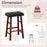 Set of 2 Modern Backless Bar Stools with Padded Cushion