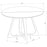Gwynn Round Dining Table with Marble Top and Stainless Steel Base White and Gold