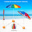 8 Feet Portable Beach Umbrella with Sand Anchor and Tilt Mechanism