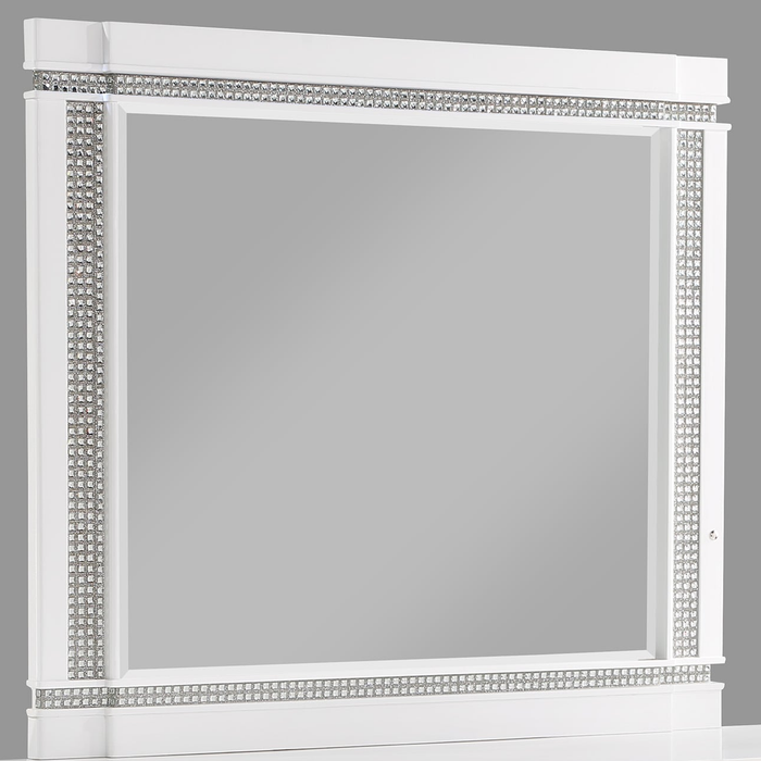 Ariane White/Silver Dresser Mirror