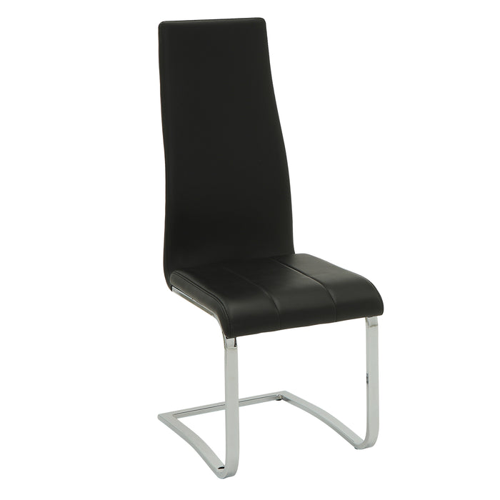 Anges High Back Dining Chair Black And Chrome