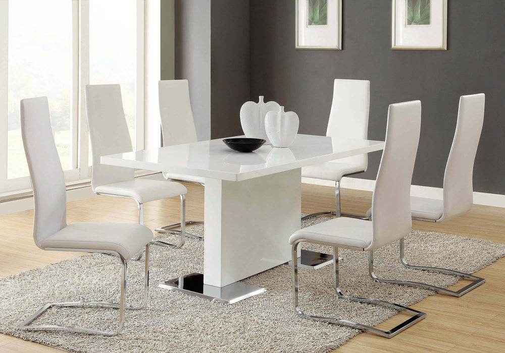 Anges High Back Dining Chair  Chrome