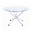 Beckham Round Dining Table Chrome And Clear