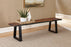 Ditman Live Edge Dining Bench Grey Sheessam And Black