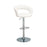 29″ Adjustable Height Bar Stool White And Chrome