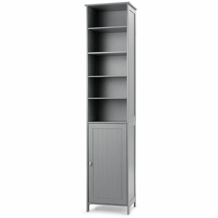 Bathroom Tall Slim Cabinet Freestanding Storage Cabinet with Doors