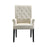 Tufted Back Upholstered Arm Chair Beige