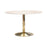Kella Round Dining Table Natural Marble And Gold