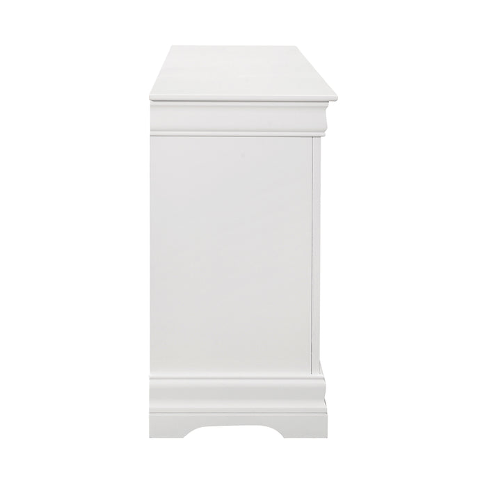 Louis Philippe 6-Drawer Dresser White