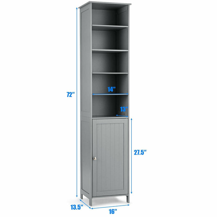 72'' Free Standing Tall Floor Bathroom Storage Cabinet
