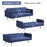 Convertible Futon Sofa Bed Folding Recliner with USB Ports and Power Strip