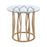 Hemet Round End Table Chocolate Chrome And Clear