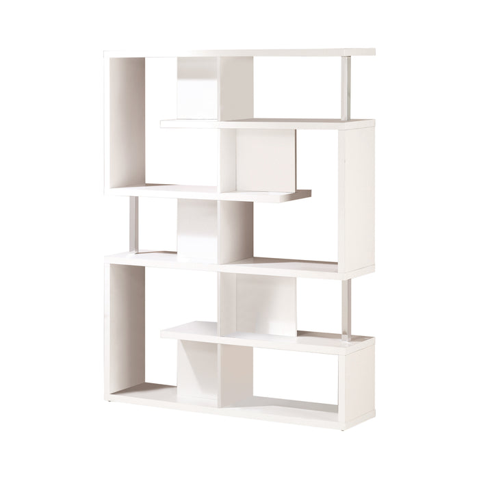 5-Tier Bookcase White And Chrome