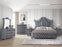 Cameo Gray Upholstered Panel Bedroom Set