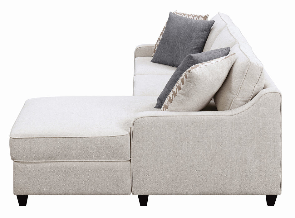 Scott Living Montgomery Transitional Cream Sectional Reversible Chaise_5