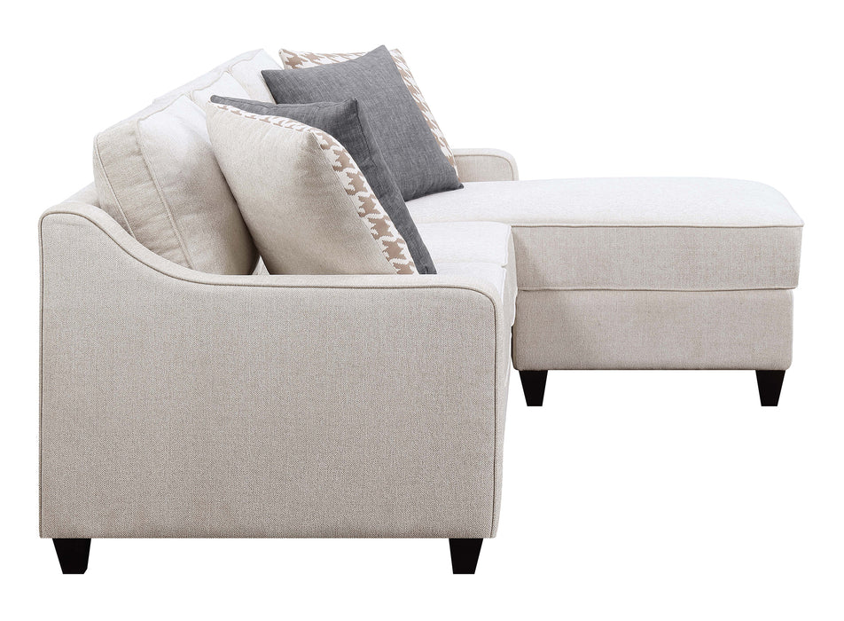 Scott Living Montgomery Transitional Cream Sectional Reversible Chaise_4