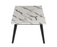 Rectangle Marble Looking Top Coffee Table Black And White
