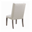 Tufted Side Chair Dark Brown And Beige
