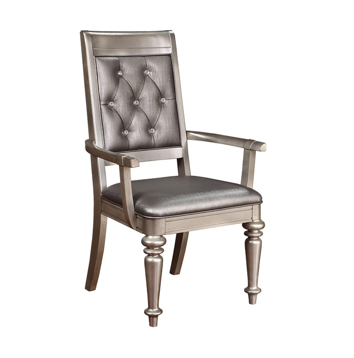 Danette Open Back Arm Chair Metallic