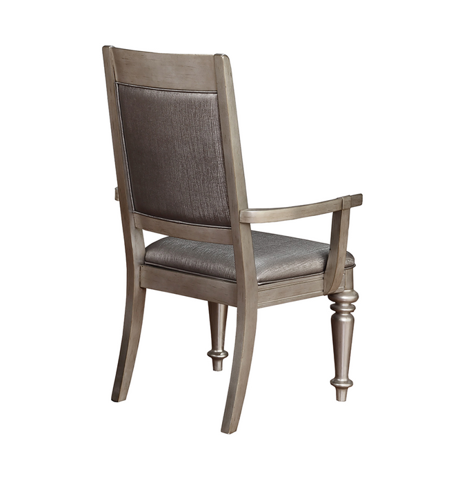 Danette Open Back Arm Chair Metallic