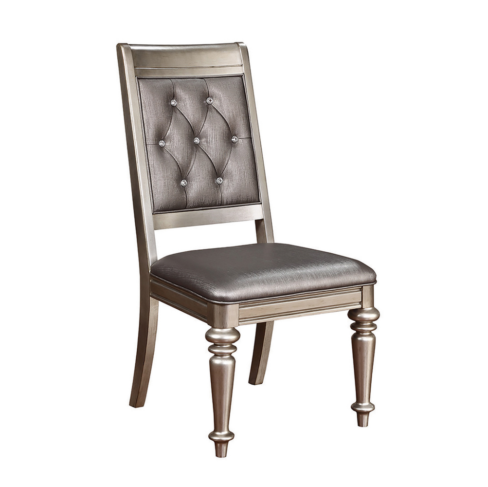 Danette Open Back Side Chair Metallic