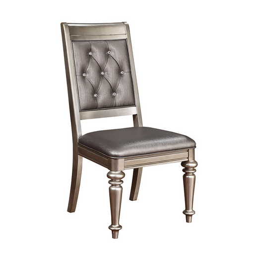 Bling Game  Open Back Side Chair Metallic
