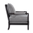 Cushion Back Accent Chair Grey And Black
