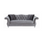 Frostine Button Tufted Sofa Silver