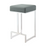 Square Counter Height Stool Grey And Chrome