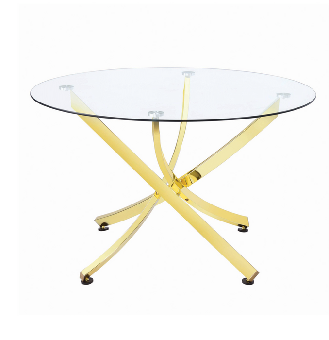 Chanel Round Dining Table Brass And Clear Collection: Chanel