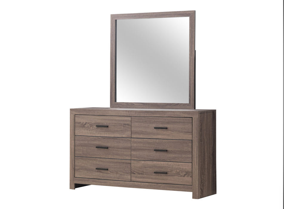 Brantford Rectangle Dresser Mirror Barrel Oak