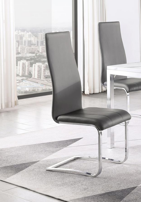 Anges High Back Dining Chair  Chrome