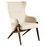 Upholstered Accent Chair Slate And Bronze
