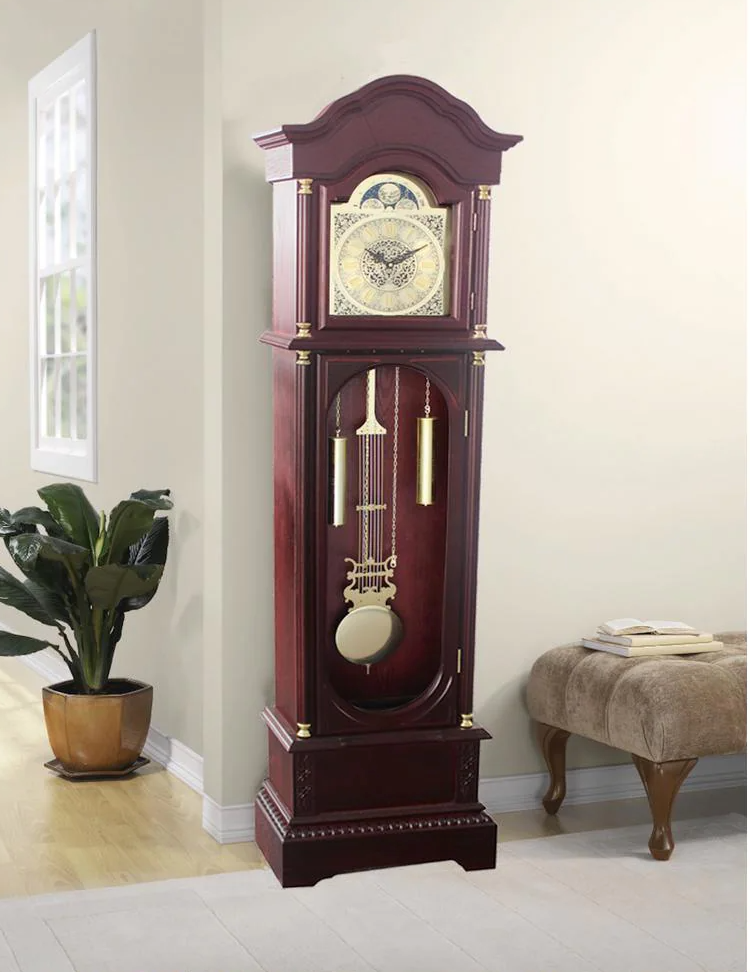 Traditional 72 in. Cherry Floor Standing Grandfather Clock