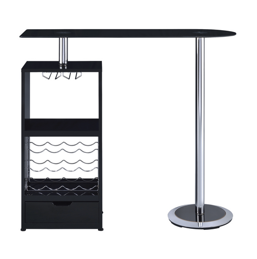 1-Drawer Bar Table Glossy Black