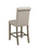 Tufted Back Counter Height Stool Beige And Rustic Brown