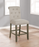 Tufted Back Counter Height Stool Beige And Rustic Brown