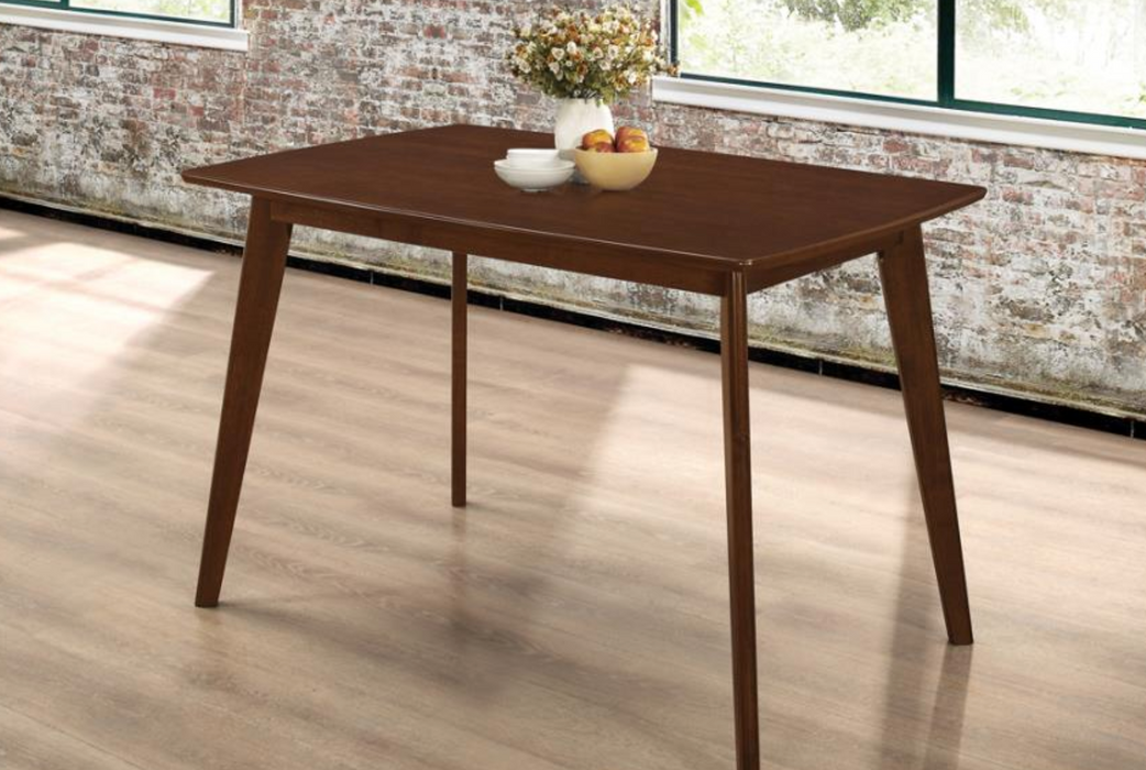 Kersey Dining Table With Angled Legs Chestnut