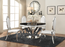 Anchorage Round Dining Table W/ Chrome And Black Antoine  Side Chairs (4)