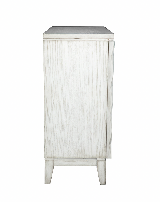 Accent Cabinet With Carved Door Antique White