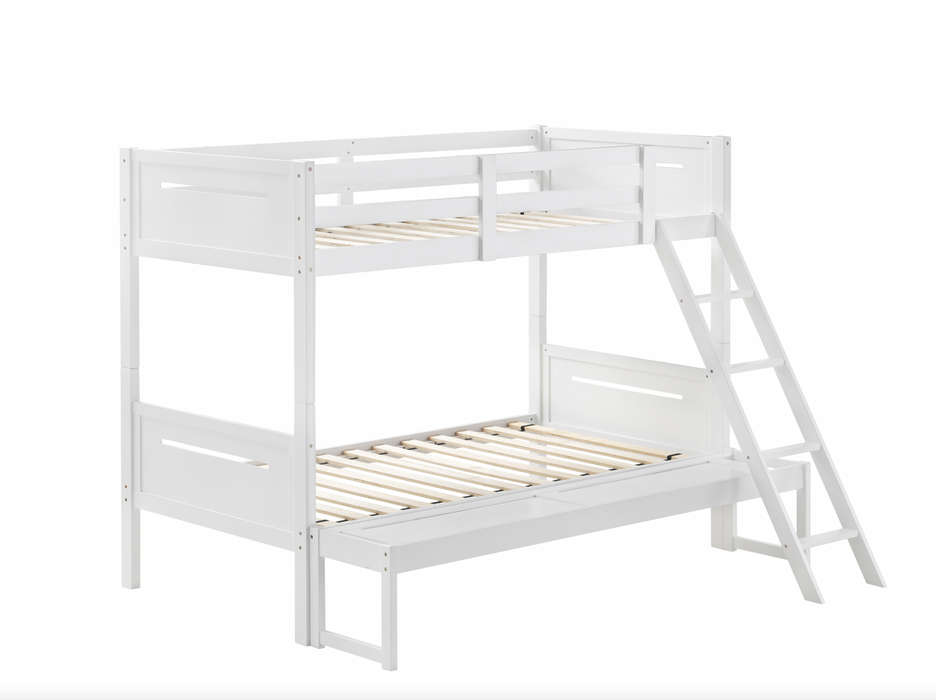 Littleton Twin/Full Bunk Bed White