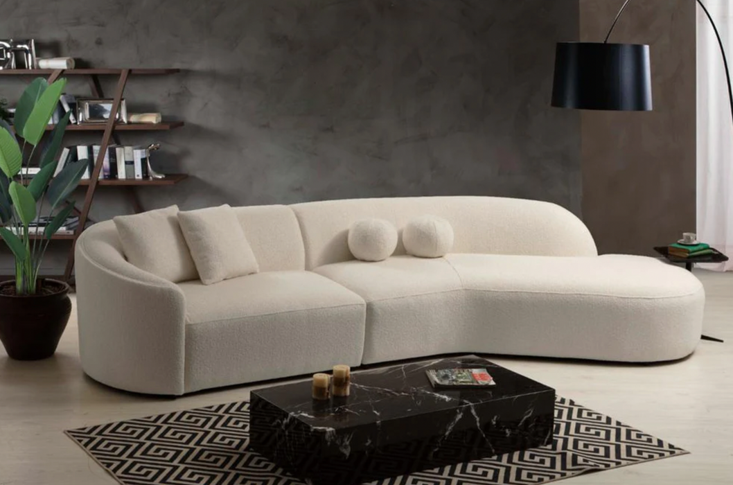 Cloe Boucle Curved Sectional