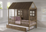 Kids Front Porch Low w/Twin Trundle Bed, Rustic Driftwood Loft
