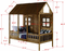 Kids Front Porch Low w/Twin Trundle Bed, Rustic Driftwood Loft