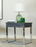 Square 1-drawer End Table Dark Charcoal and Chrome