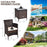 3 Pieces Patio Wicker Rattan Furniture Conversation Set with Coffee Table(clearance)