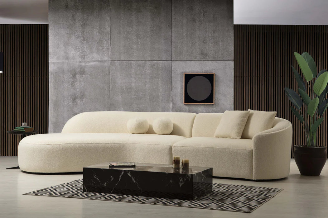 Cloe Boucle Curved Sectional